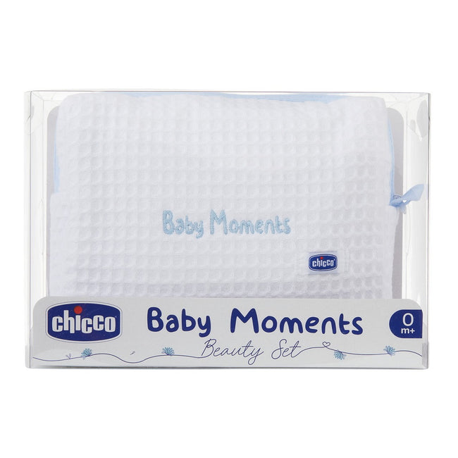 Chicco Baby Moments Blue zestaw płyn do kąpieli 200ml + szampon do włosów 200ml + delikatne mydło 100g