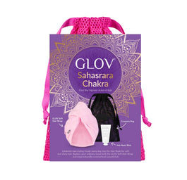 Glov Sahasrara Chakra zestaw Soft Hair Wrap turban do włosów + Hair Mask maska odżywcza do włosów 30ml + worek-kosmetyczka