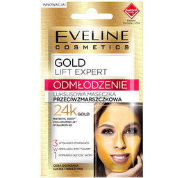 Eveline Cosmetics Gold Lift Expert luksusowa maseczka przeciwzmarszczkowa 3w1 7ml