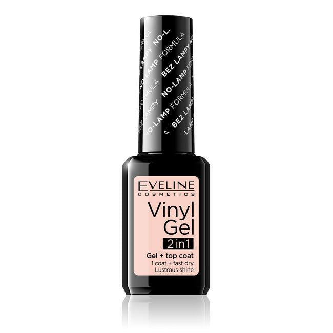 Eveline Cosmetics Vinyl Gel winylowy lakier do paznokci+top coat 2w1 202 12ml