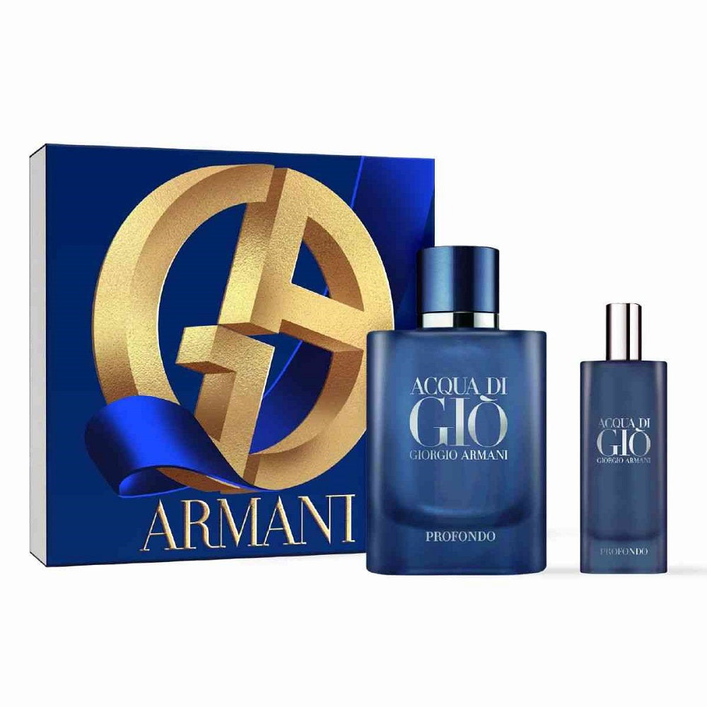 giorgio armani acqua di gio profondo woda perfumowana 75 ml   zestaw