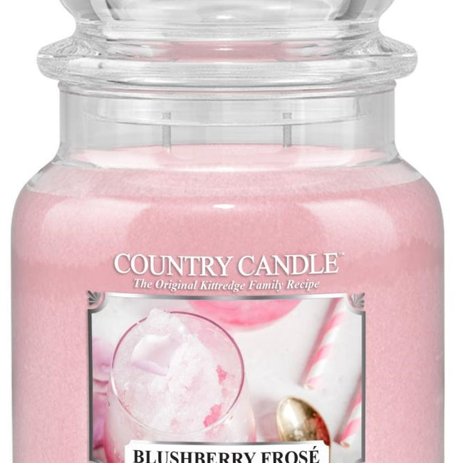 Country Candle Średnia świeca zapachowa z dwoma knotami Blushberry Frose 453g