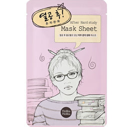 HOLIKA HOLIKA Mask Sheet After Hard Study oczyszczająco-łagodząca maseczka na bawełnianej płachcie po ciężkiej nauce