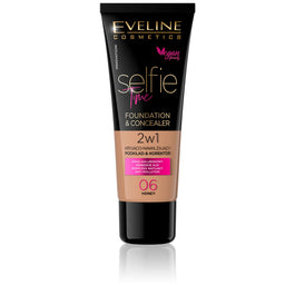 Eveline Cosmetics Selfie Time Foundation & Concealer kryjąco-nawilżający pokład i korektor 06 Honey 30ml