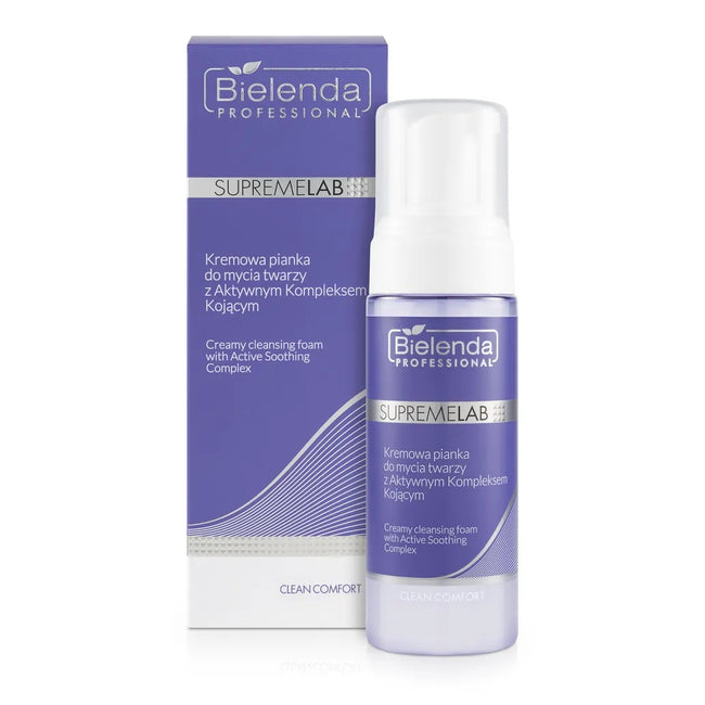 Bielenda Professional SupremeLab Clean Comfort kremowa pianka do mycia twarzy z aktywnym kompleksem kojącym 150ml