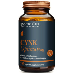 Doctor Life Cynk Optima 15mg suplement diety 120 kapsułek