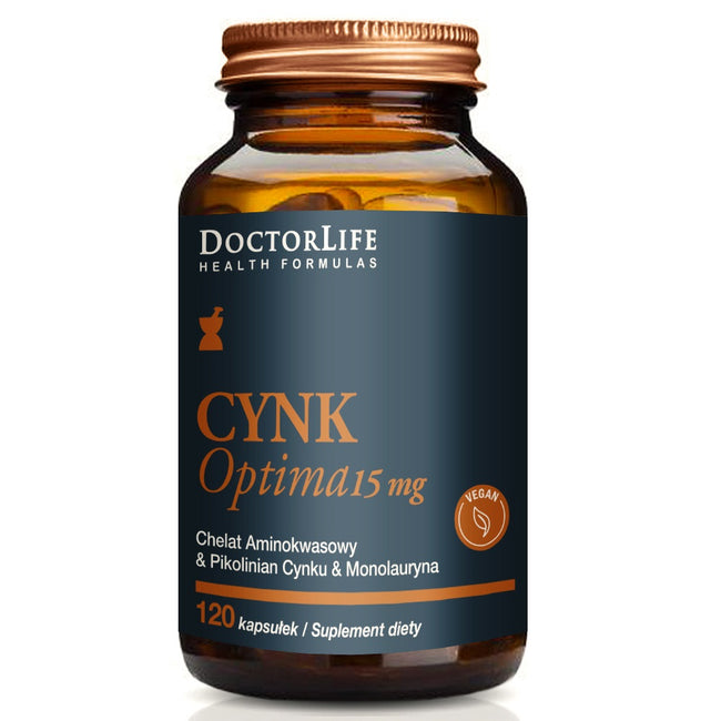 Doctor Life Cynk Optima 15mg suplement diety 120 kapsułek