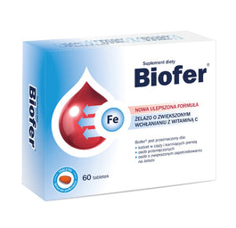 Biofer Żelazo o zwiększonym wchłanianiu z witaminą C 60 tabletek
