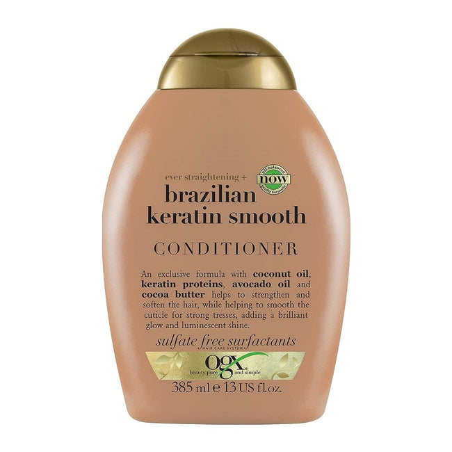 OGX Ever Straightening + Brazilian Keratin Smooth Conditioner odżywka wygładzająca z brazylijską keratyną 385ml