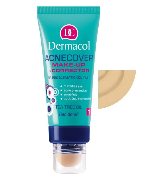 Dermacol Acnecover Make-Up & Corrector podkład z korektorem do skóry trądzikowej 02 30ml