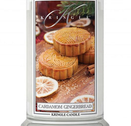Kringle Candle Duża świeca zapachowa z dwoma knotami Cardamom Gingerbread 623g