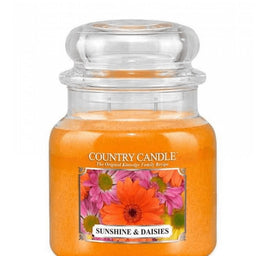 Country Candle Średnia świeca zapachowa z dwoma knotami Sunshine & Daisies 453g