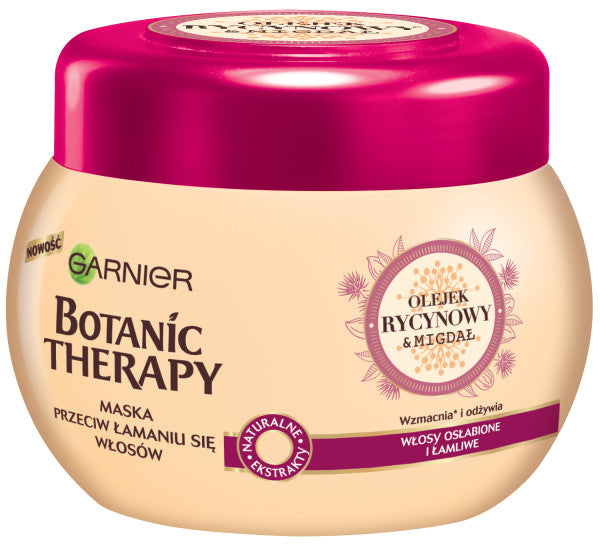 Garnier Botanic Therapy maska do włosów osłabionych i łamliwych Olejek Rycynowy i Migdał 300ml