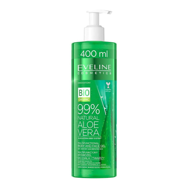 Eveline Cosmetics 99% Natural Aloe Vera Gel multifunkcyjny hydrożel do twarzy i ciała 400ml
