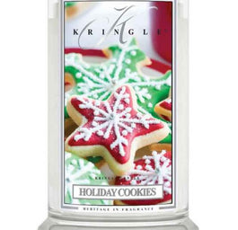 Kringle Candle Duża świeca zapachowa z dwoma knotami Holiday Cookies 623g