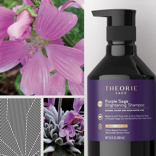 Theorie Sage Purple Sage Brightening Shampoo szampon do włosów eliminujący żółte odcienie 400ml