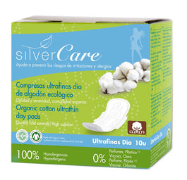 Masmi Silver Care ultracienkie bawełniane podpaski na dzień ze skrzydełkami z bawełny organicznej 10szt