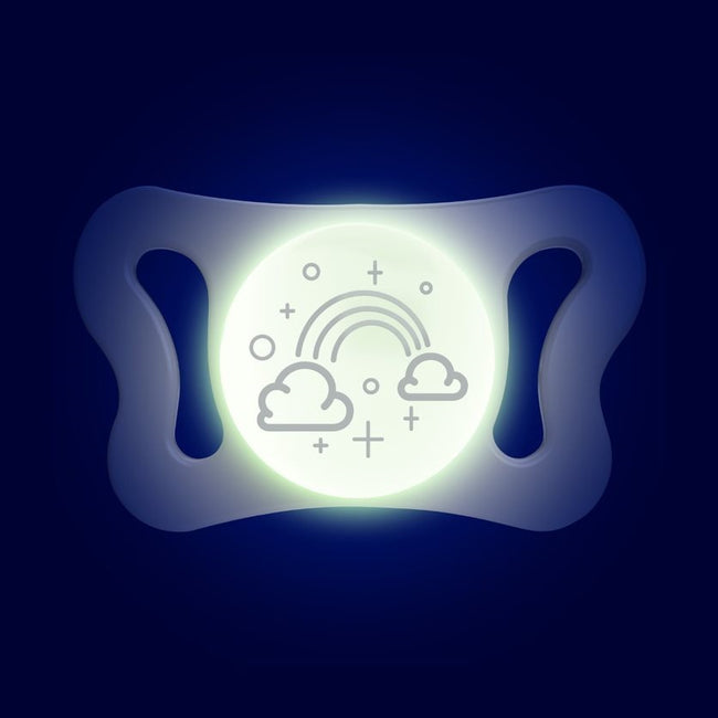 Chicco PhysioForma silikonowy smoczek do uspokajania Micro 0-2m+ Świecący 2szt.