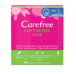 Carefree Cotton Feel Normal wkładki higieniczne zapach aloesowy 56szt