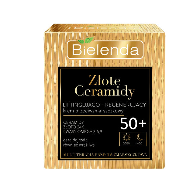 Bielenda Złote Ceramidy liftingująco-regenerujący krem przeciwzmarszczkowy 50+ na dzień i noc 50ml