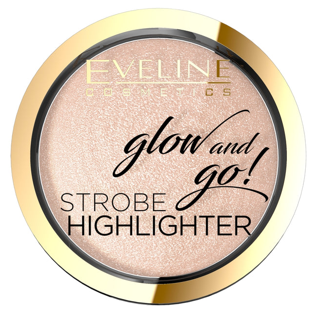Eveline Cosmetics Glow & Go Strobe Highlighter rozświetlacz do twarzy 01 Champagne 8.5g
