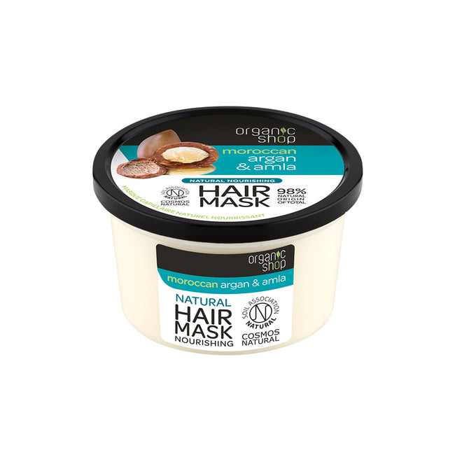 Organic Shop Natural Nourishing Hair Mask naturalna odżywcza maska do włosów Argan & Amla 250ml
