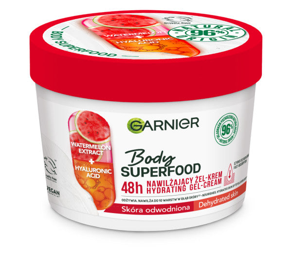 Garnier Body Superfood Watermelon nawilżający żel-krem z ekstraktem z arbuza i kwasem hialuronowym 380ml