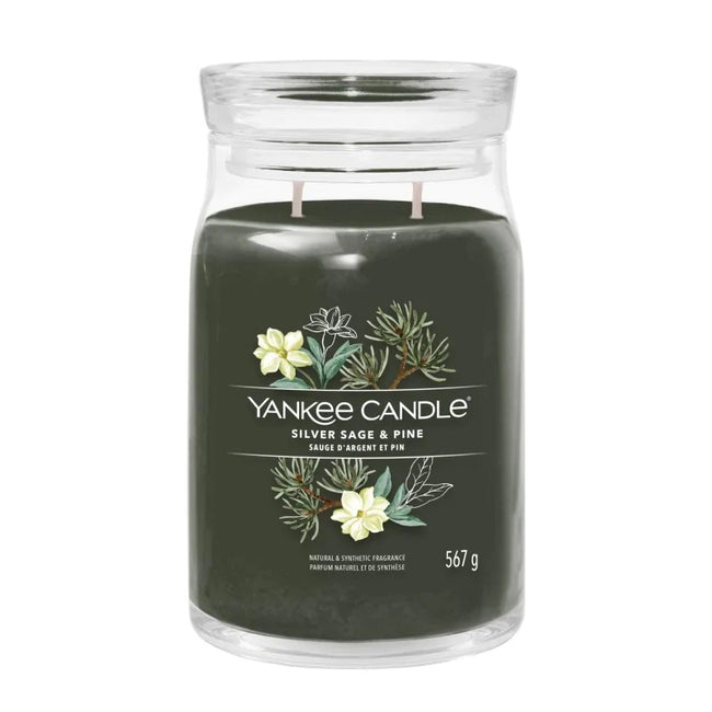 Yankee Candle Silver Sage & Pine duża świeca zapachowa 567g