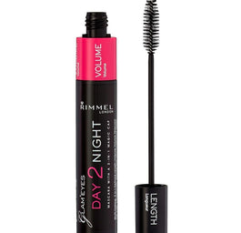 Rimmel Glam Eyes Day 2 Night wydłużający i pogrubiający tusz do rzęs 2w1 001 Black 9.5ml