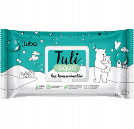 Luba Tuli Aqua nawilżane chusteczki dla dzieci bez konserwantów 60szt