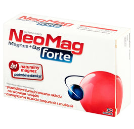 NeoMag Forte suplement diety wspomagający prawidłowe funkcjonowanie układu nerwowego i mięśni 30 tabletek