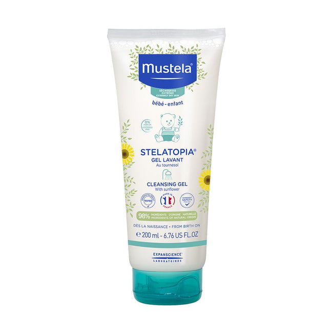 Mustela Stelatopia Cleansing Gel oczyszczający żel dla dzieci do skóry suchej i atopowej 200ml
