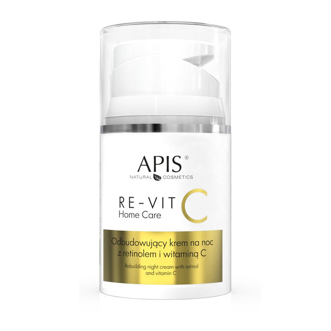APIS Re-Vit C Home Care zestaw rewitalizujący krem na dzień z witaminą C SPF15 50ml + odbudowujący krem na noc z retinolem i witaminą C 50ml