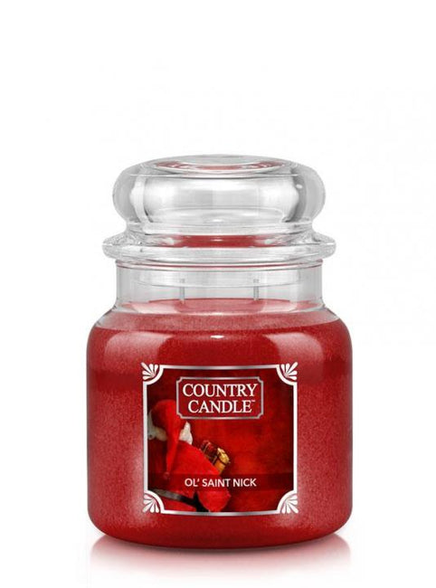 Country Candle Średnia świeca zapachowa z dwoma knotami Ol' Saint Nick 453g