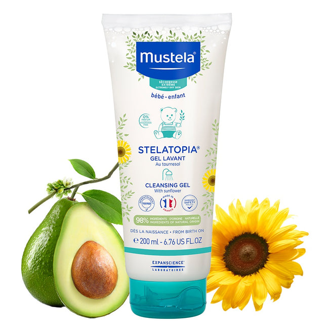 Mustela Stelatopia Cleansing Gel oczyszczający żel dla dzieci do skóry suchej i atopowej 200ml