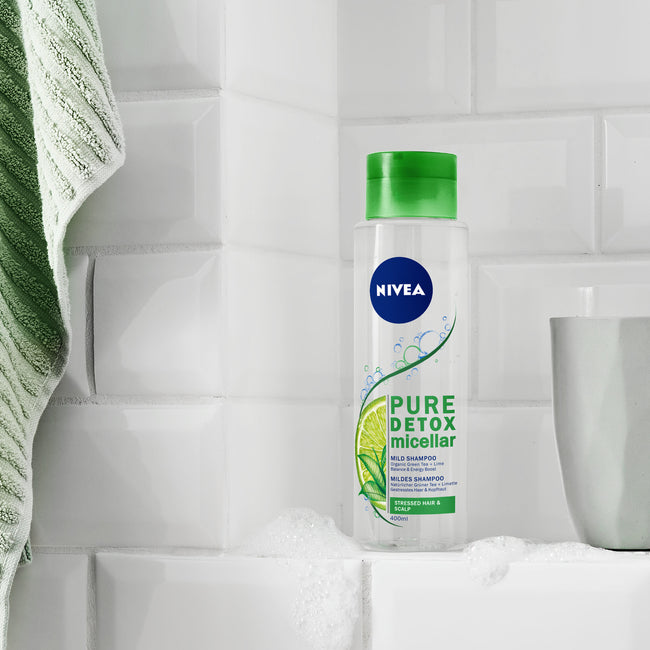Nivea Pure Detox Micellar łagodny szampon micelarny do zmęczonych włosów i skóry głowy 400ml