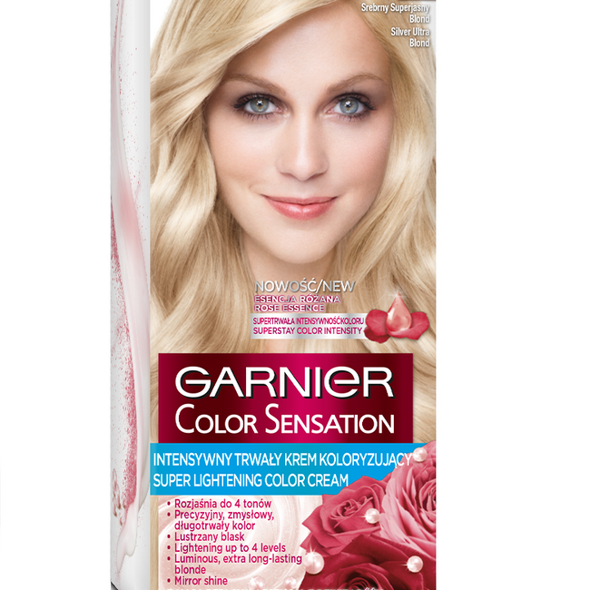 Garnier Color Sensation krem koloryzujący do włosów 111 Srebrny Superjasny Blond