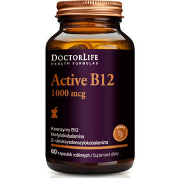 Doctor Life Active B12 aktywna witamina B12 1000mcg suplement diety 60 kapsułek