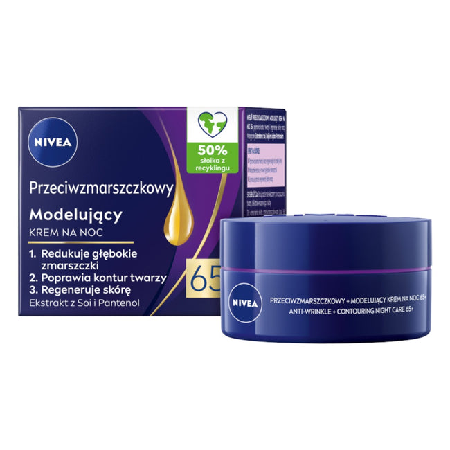 Nivea 2 Pack Przeciwzmarszczkowy + Modelujący krem na dzień i krem na noc 65+ 2x50ml