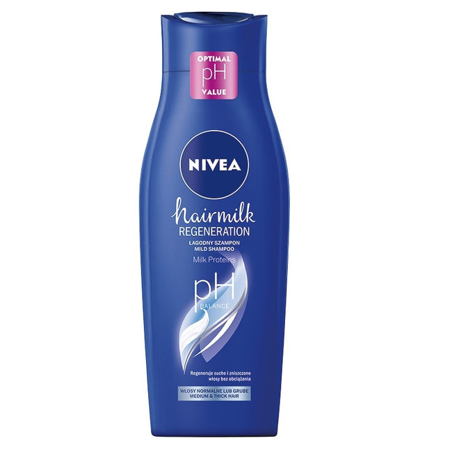 Nivea Hairmilk łagodny szampon pielęgnujący do włosów o strukturze normalnej lub grubej 400ml
