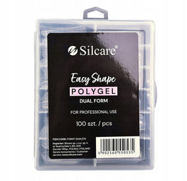 Silcare Easy Shape Polygel formy do akrylożelu Clear Dual Form 100szt.