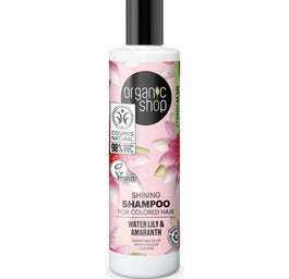 Organic Shop Shining Shampoo nabłyszczający szampon do włosów farbowanych Water Lily & Amaranth 280ml