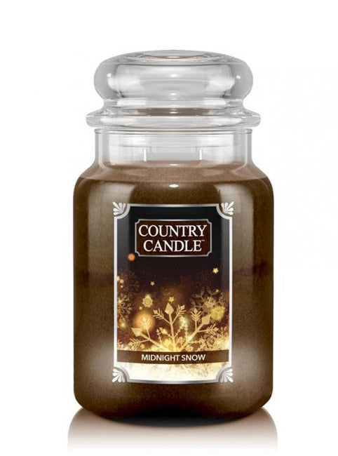 Country Candle Duża świeca zapachowa z dwoma knotami Midnight Snow 680g