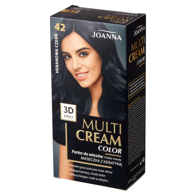 Joanna Multi Cream Color farba do włosów 42 Hebanowa Czerń