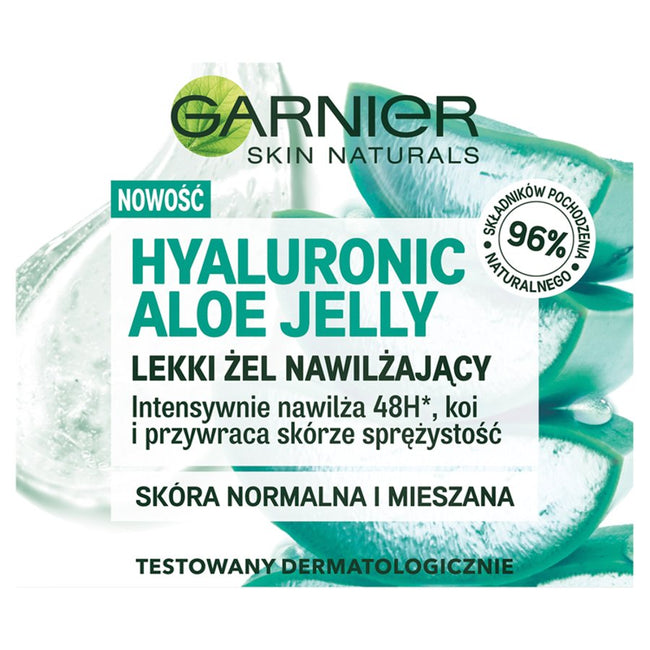 Garnier Hyaluronic Aloe Jelly lekki żel nawilżający do skóry normalnej i mieszanej 50ml