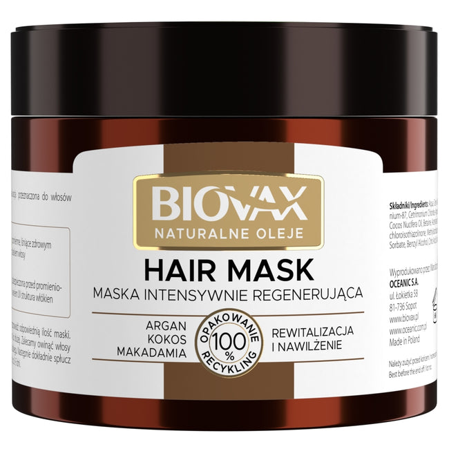 BIOVAX Naturalne Oleje maska intensywnie regenerująca 250ml