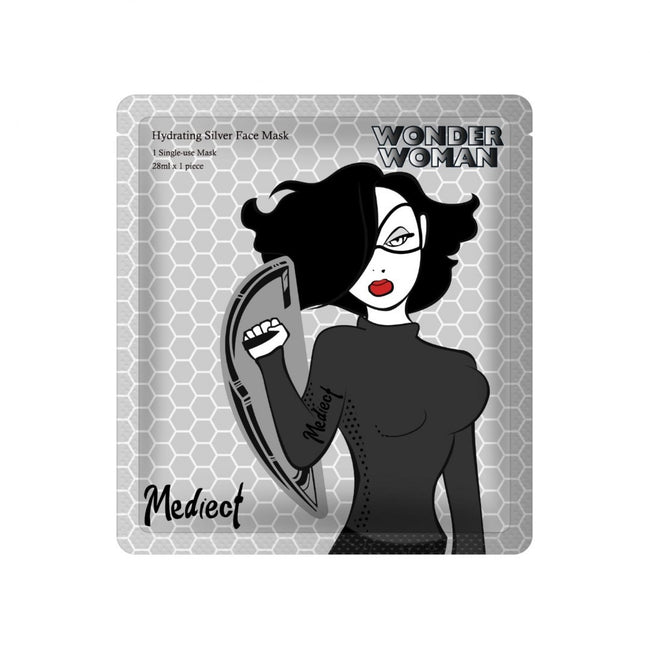 Mediect Wonder Woman Hydrating Silver Face Mask nawilżająca srebrna maska do twarzy 28ml