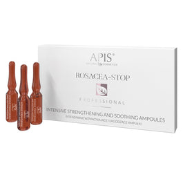 APIS Rosacea-Stop intensywnie wzmacniające i łagodzące ampułki dla cery z trądzikiem różowatym i wrażliwej 10x3ml
