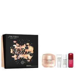 Shiseido Beauty Blossoms zestaw Benefiance Wrinkle Smoothing Enriched Cream 50ml + Ultimune Power Infusing Concentrate 10ml + Treatment Softener Enriched 7ml + Clarifying Cleansing Foam 5ml