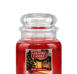 Country Candle Średnia świeca zapachowa z dwoma knotami Merry Christmas 453g